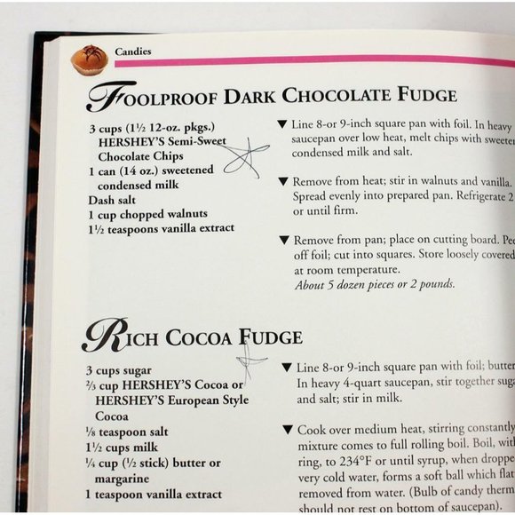 Hershey's Chocolate Lover's Cookbook 175 Delicious Recipes HC 1993 - Picture 9 of 12